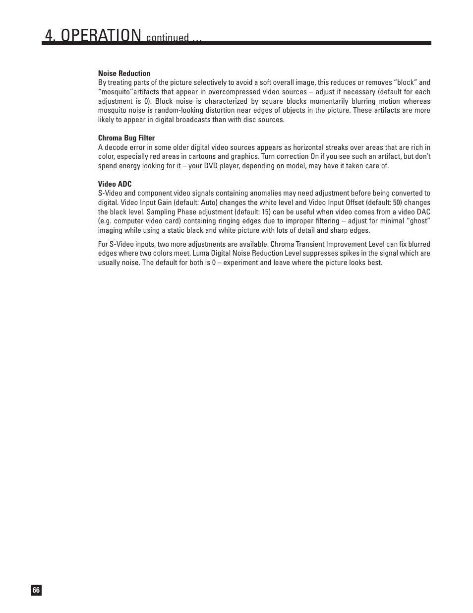 Operation | Anthem AVM 50v 3D User Manual | Page 74 / 102