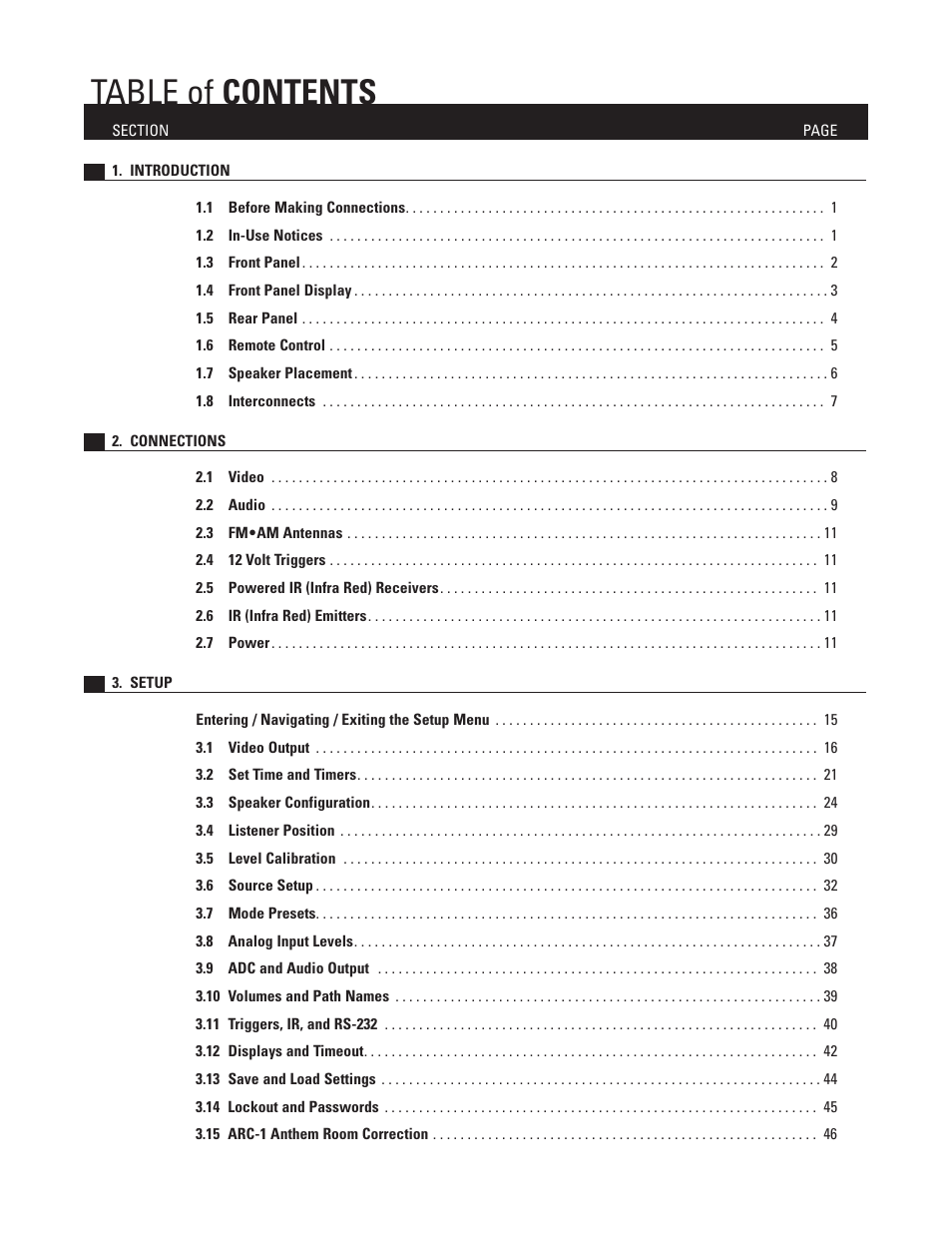 Anthem D2 User Manual | Page 5 / 102