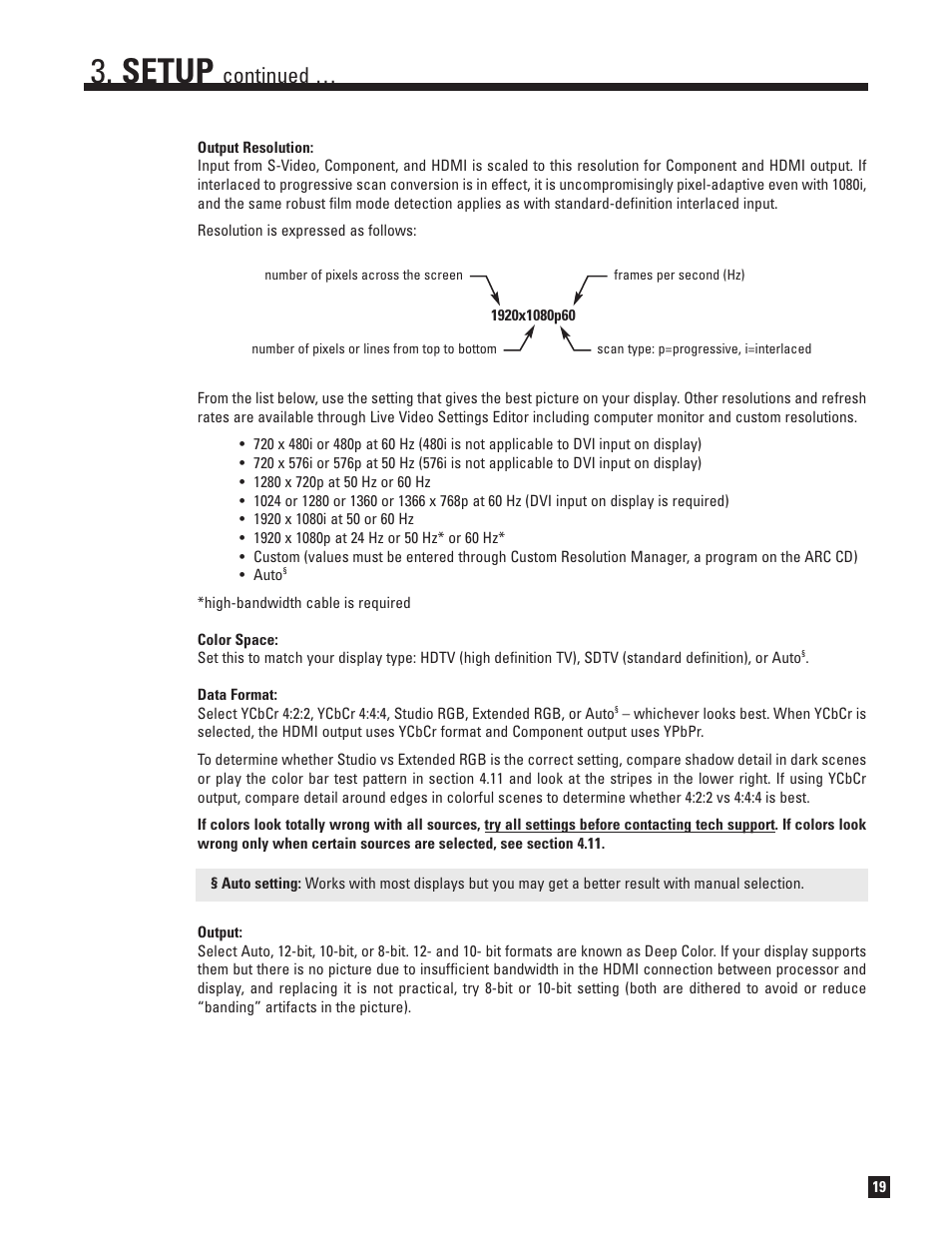 Setup, Continued | Anthem D2v 3D User Manual | Page 27 / 102