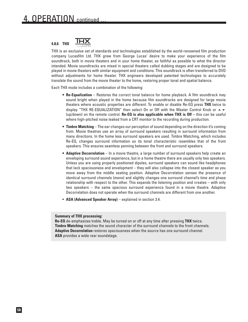 Operation, Continued | Anthem D2v 3D User Manual | Page 66 / 102