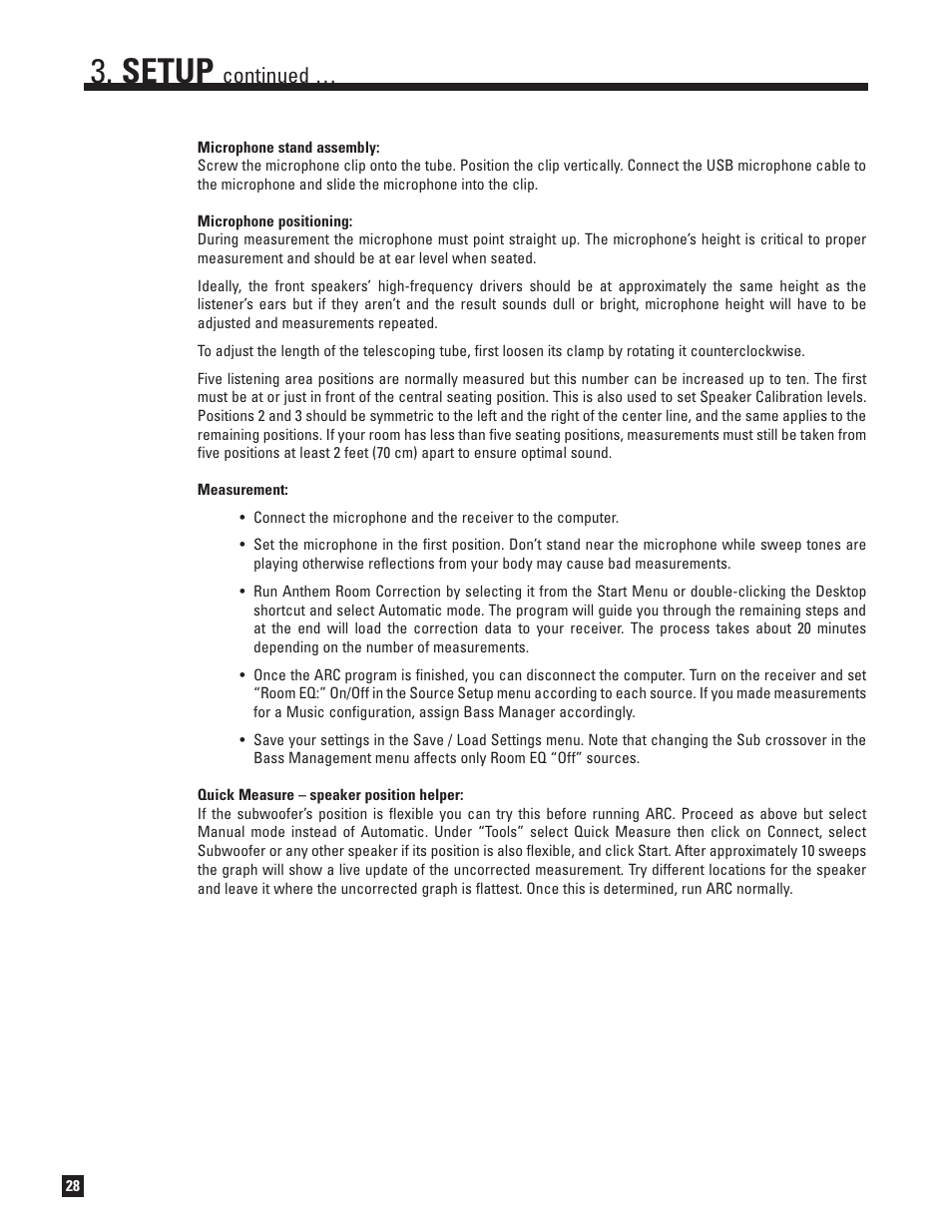Setup, Continued | Anthem MRX 700 User Manual | Page 36 / 52