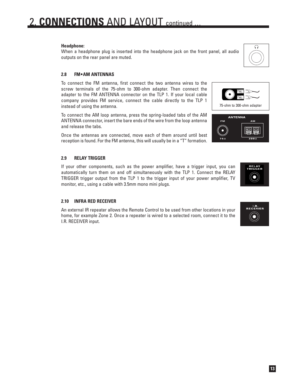 Connections and layout, Continued | Anthem TLP 1 User Manual | Page 19 / 32