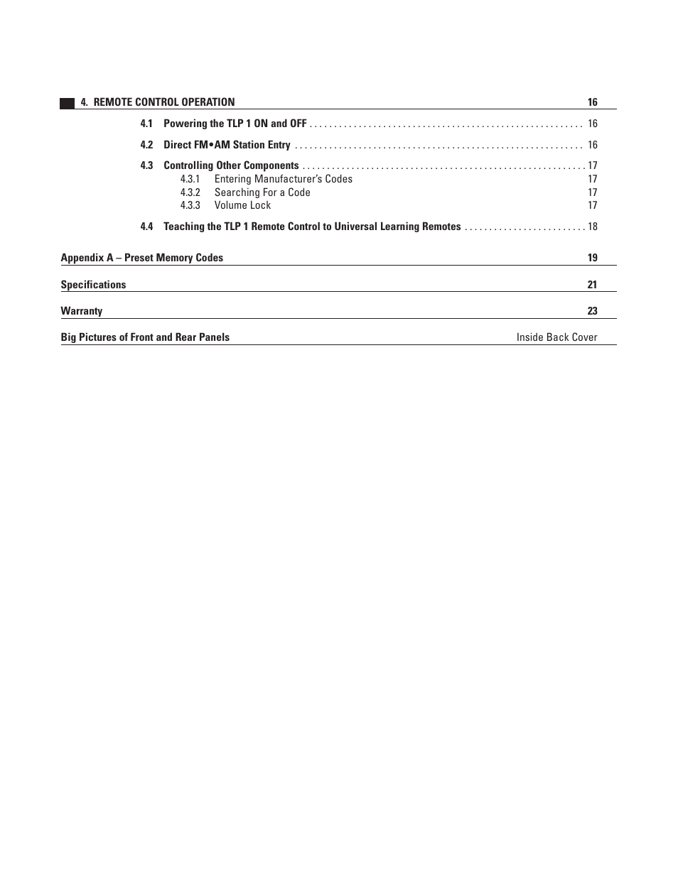 Anthem TLP 1 User Manual | Page 6 / 32