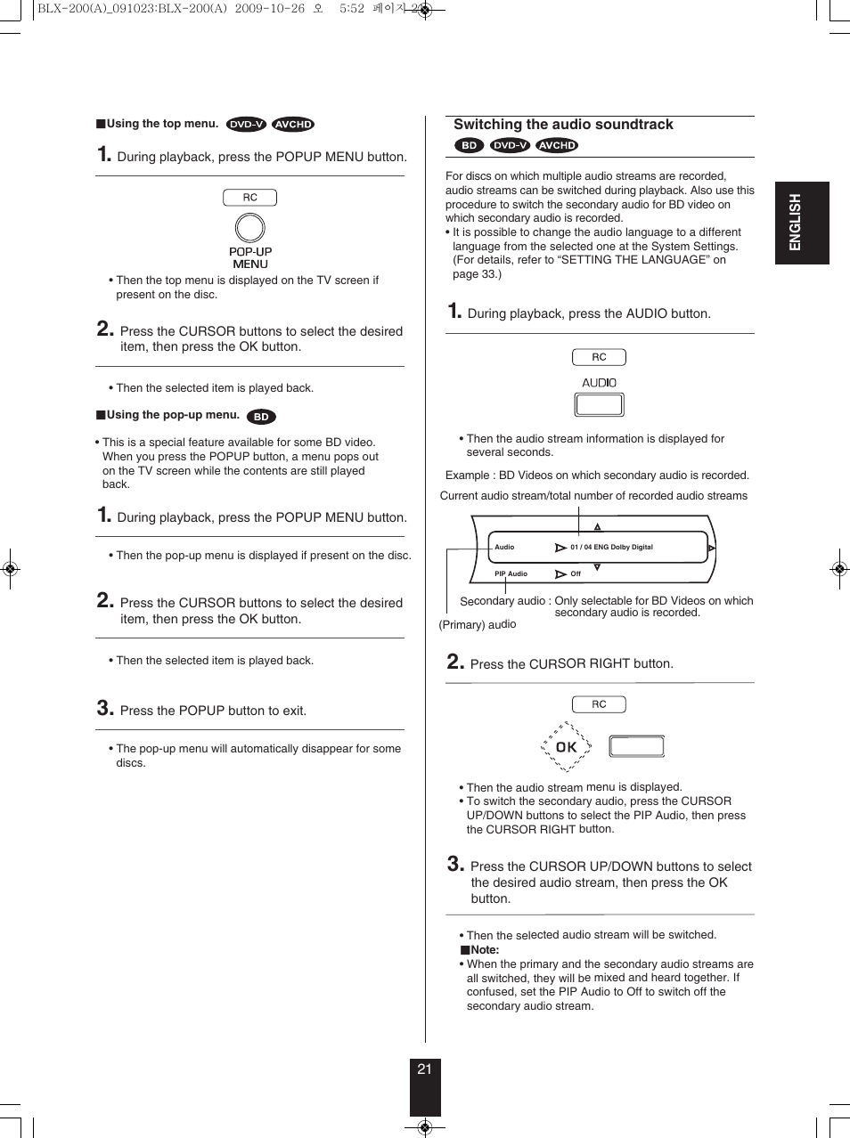 Anthem BLX 200 User Manual | Page 21 / 46