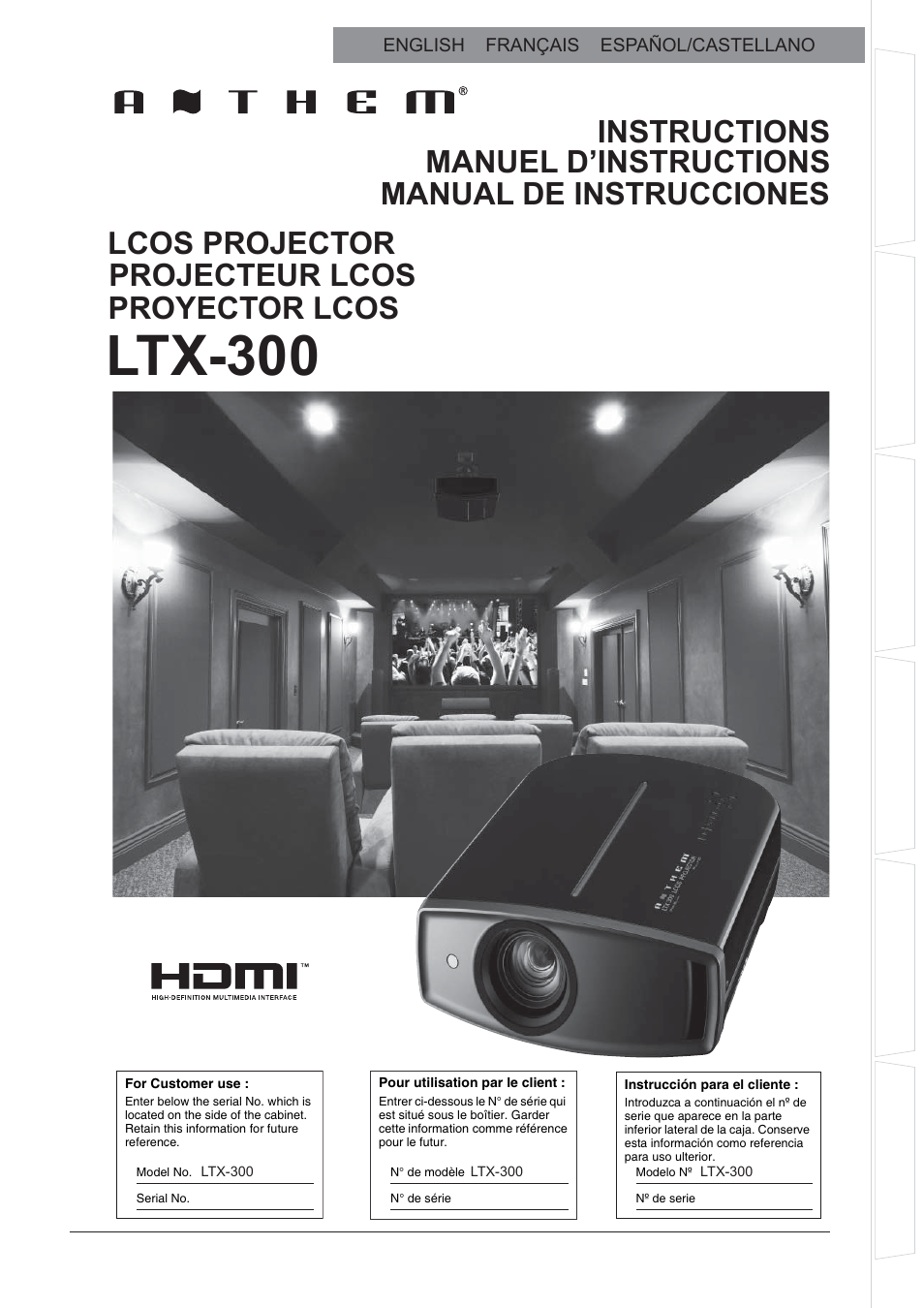 Anthem LTX 300 User Manual | 174 pages