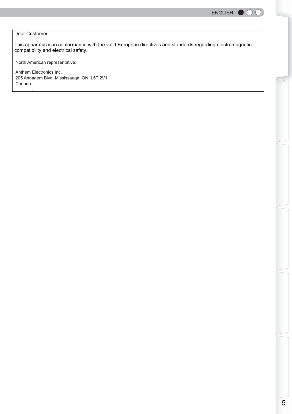 Anthem LTX 300 User Manual | Page 5 / 174