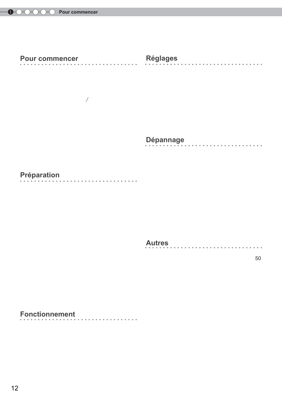 Contenu, Pour commencer, Préparation | Fonctionnement, Réglages, Dépannage, Autres | Anthem LTX 300 User Manual | Page 70 / 174