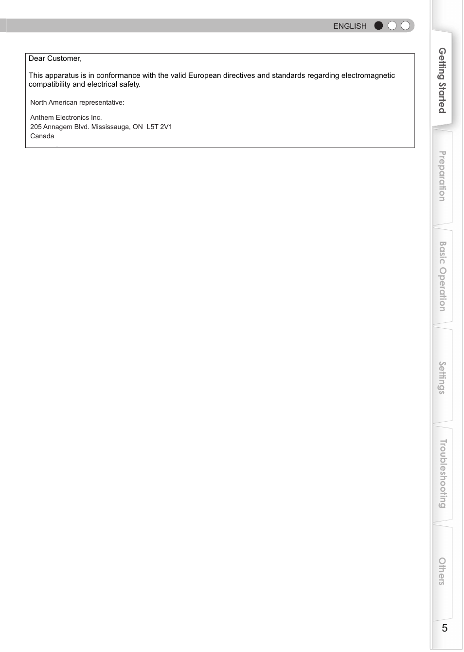 Anthem LTX 300v User Manual | Page 5 / 174
