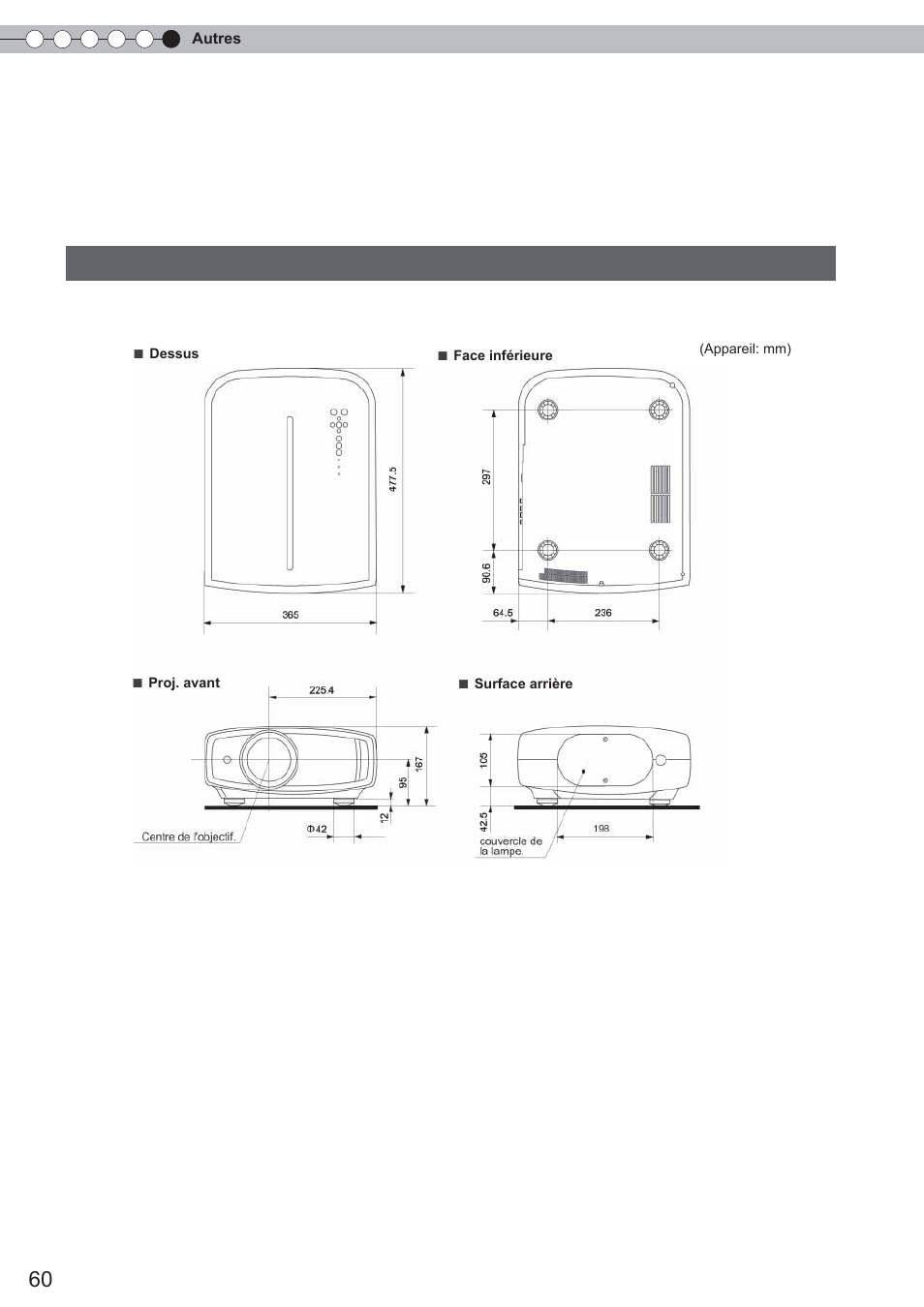 Caractéristiques(suite), Dimensions | Anthem LTX 500 User Manual | Page 120 / 182