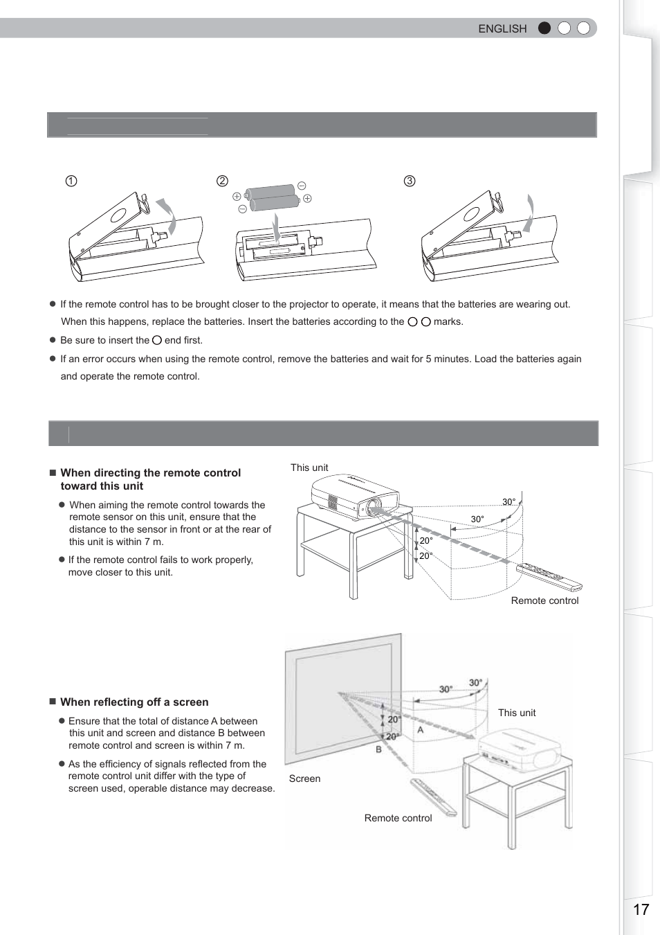 How to use the remote control, Effective range of remote control unit, Loading batteries | Anthem LTX 500 User Manual | Page 17 / 182