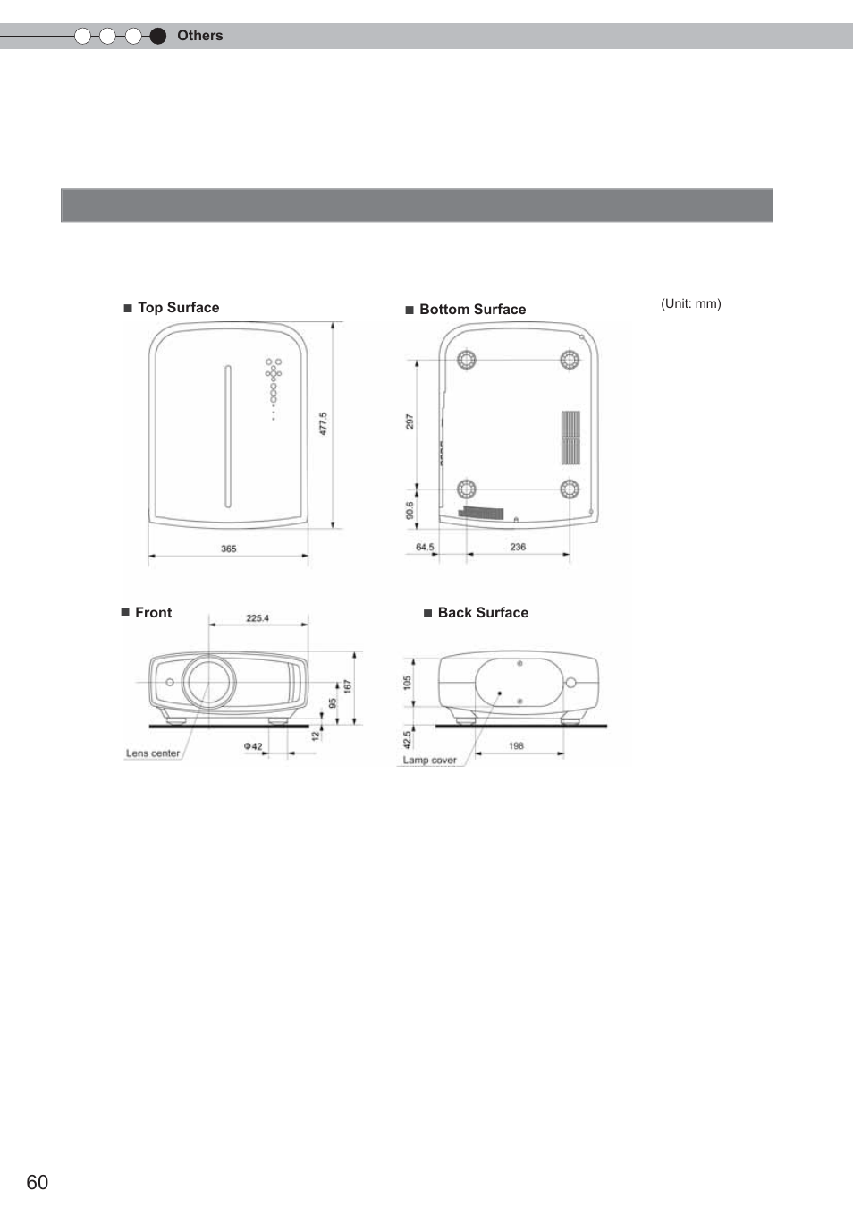 Specifi cations(continued), Dimensions | Anthem LTX 500 User Manual | Page 60 / 182