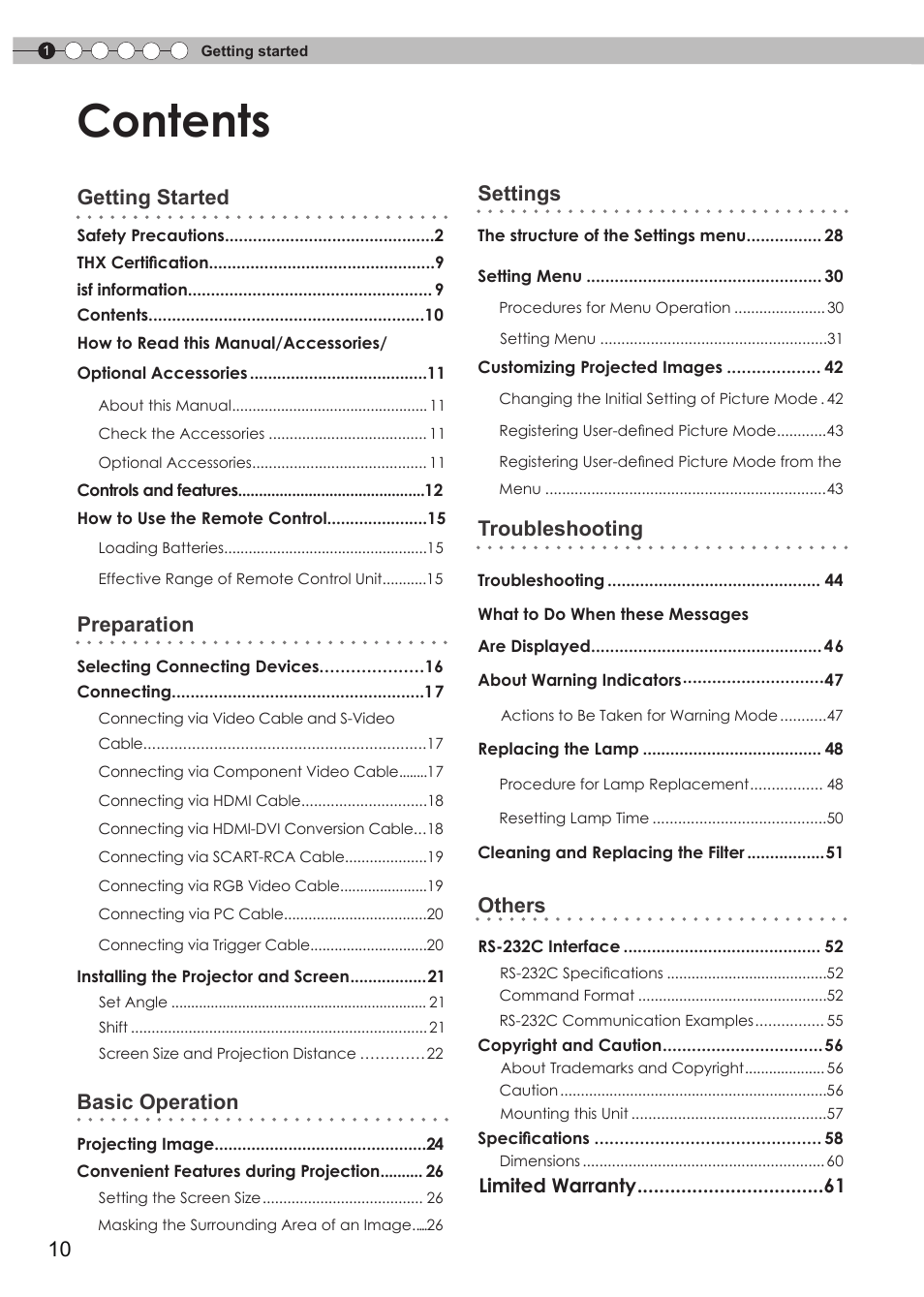Anthem LTX 500v User Manual | Page 10 / 187