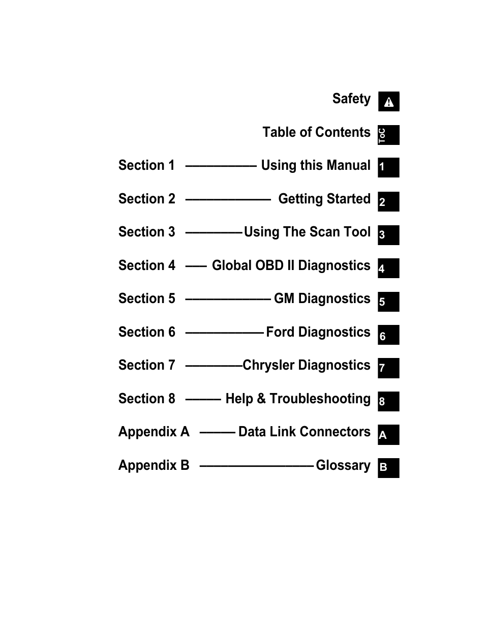 Actron KAL9640B User Manual | Page 7 / 144