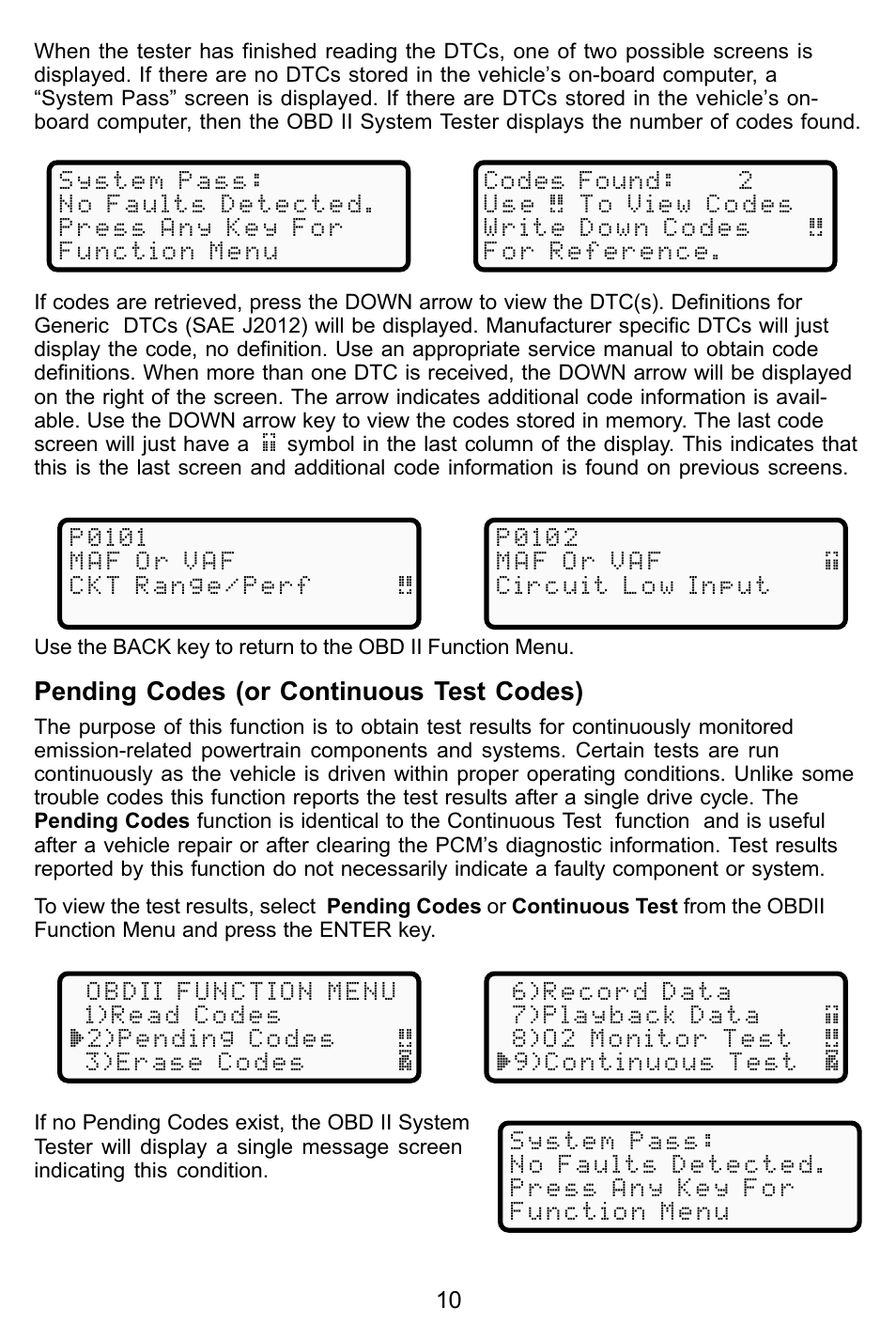Actron KAL9615 User Manual | Page 10 / 48