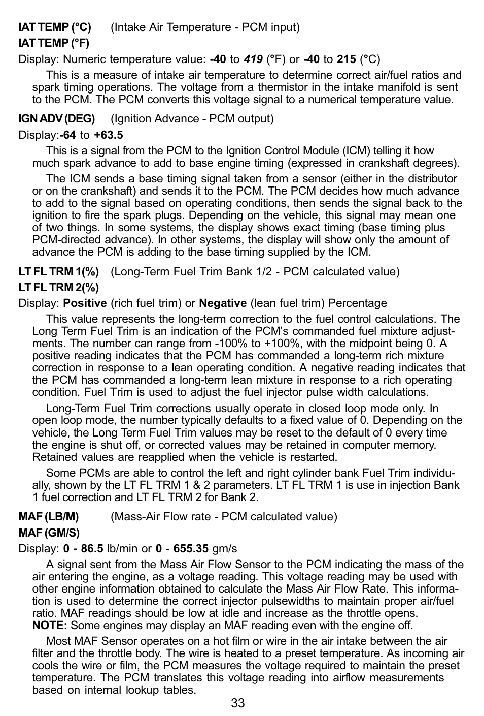 Actron KAL9615 User Manual | Page 33 / 48
