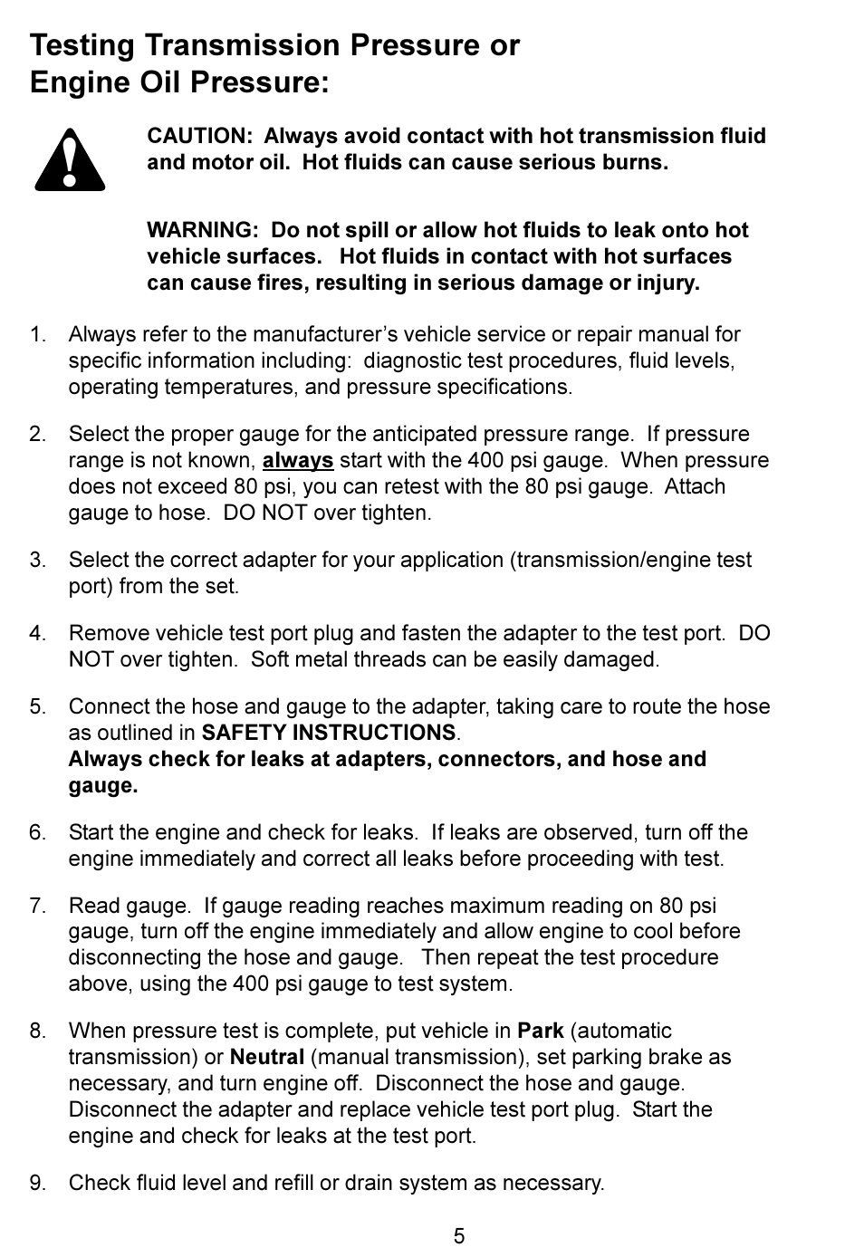 Actron KAL2510 User Manual | Page 5 / 8