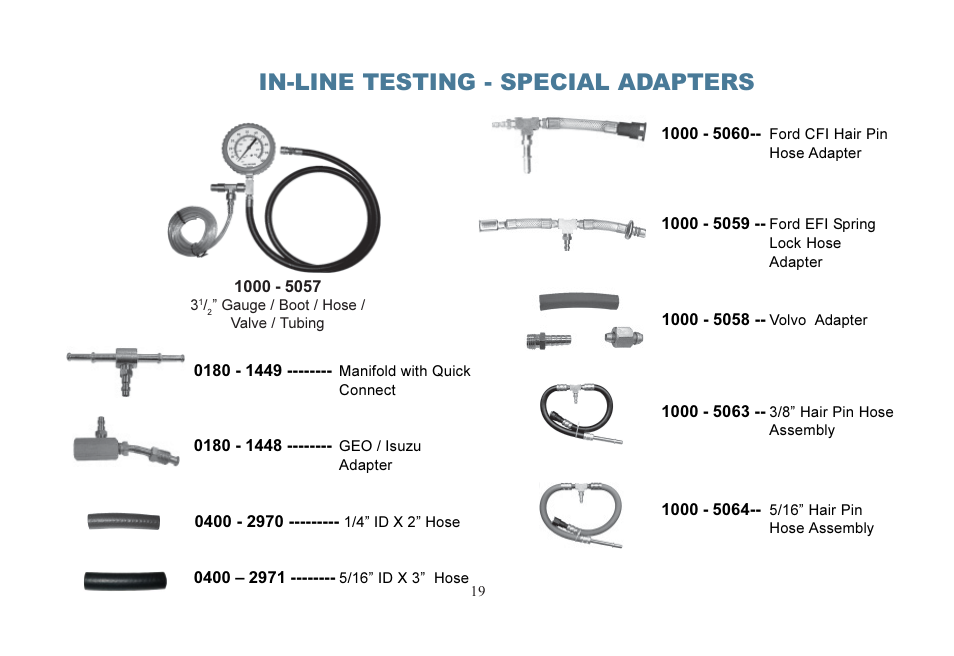 In-line testing - special adapters | Actron KAL2535 User Manual | Page 20 / 22