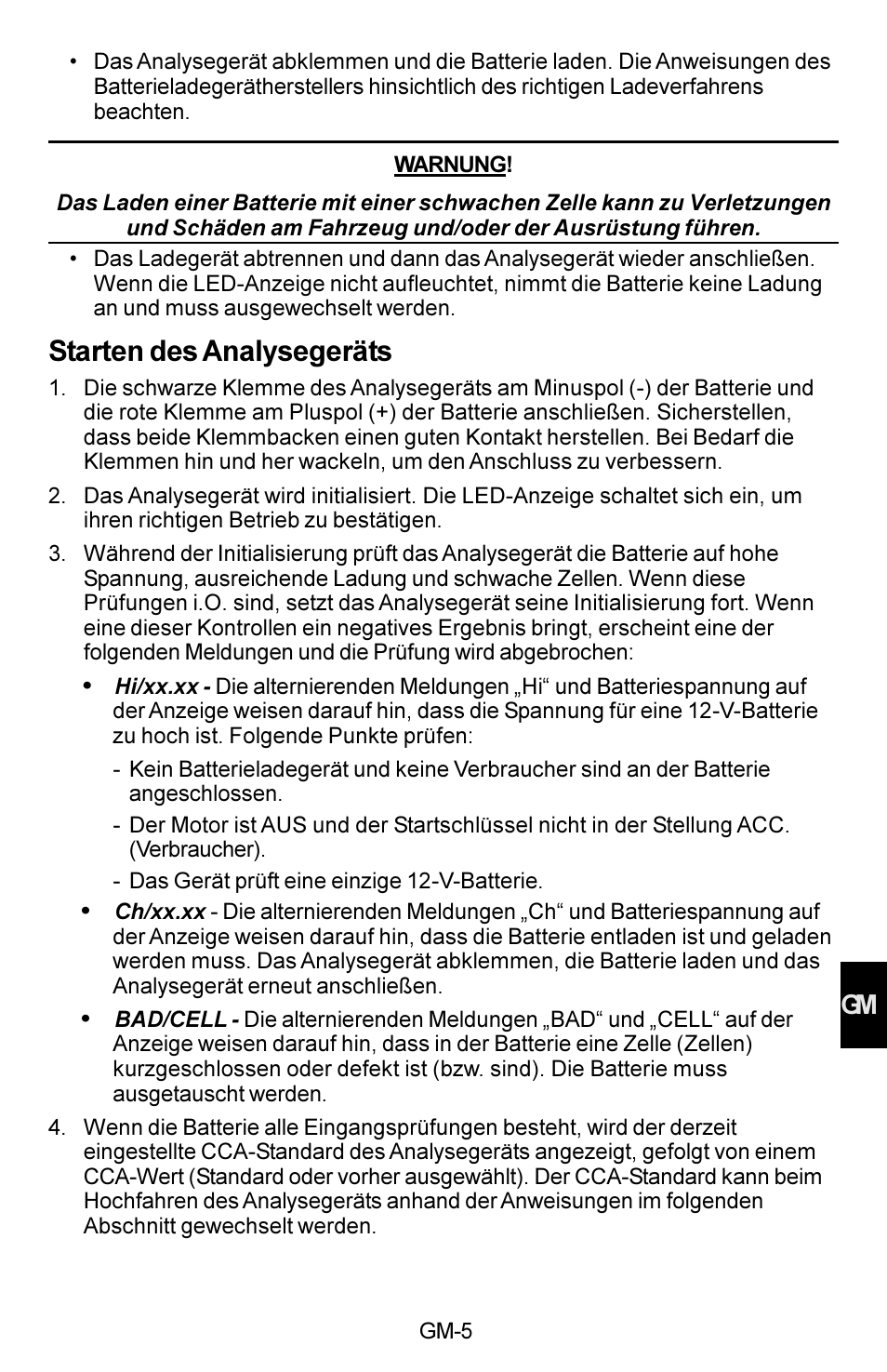 Starten des analysegeräts | Actron KAL8300 User Manual | Page 35 / 40