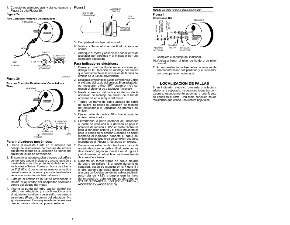 Localizacion de fallas | Actron CP7005 User Manual | Page 4 / 4