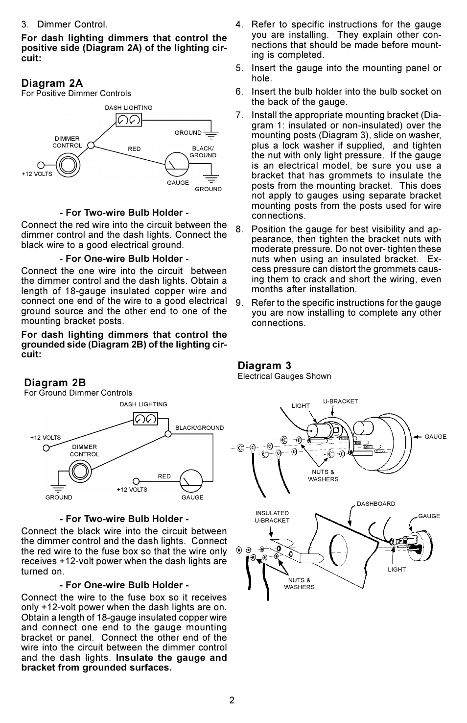 Diagram 2b, Diagram 2a, Diagram 3 | Actron CP8201 User Manual | Page 4 / 5