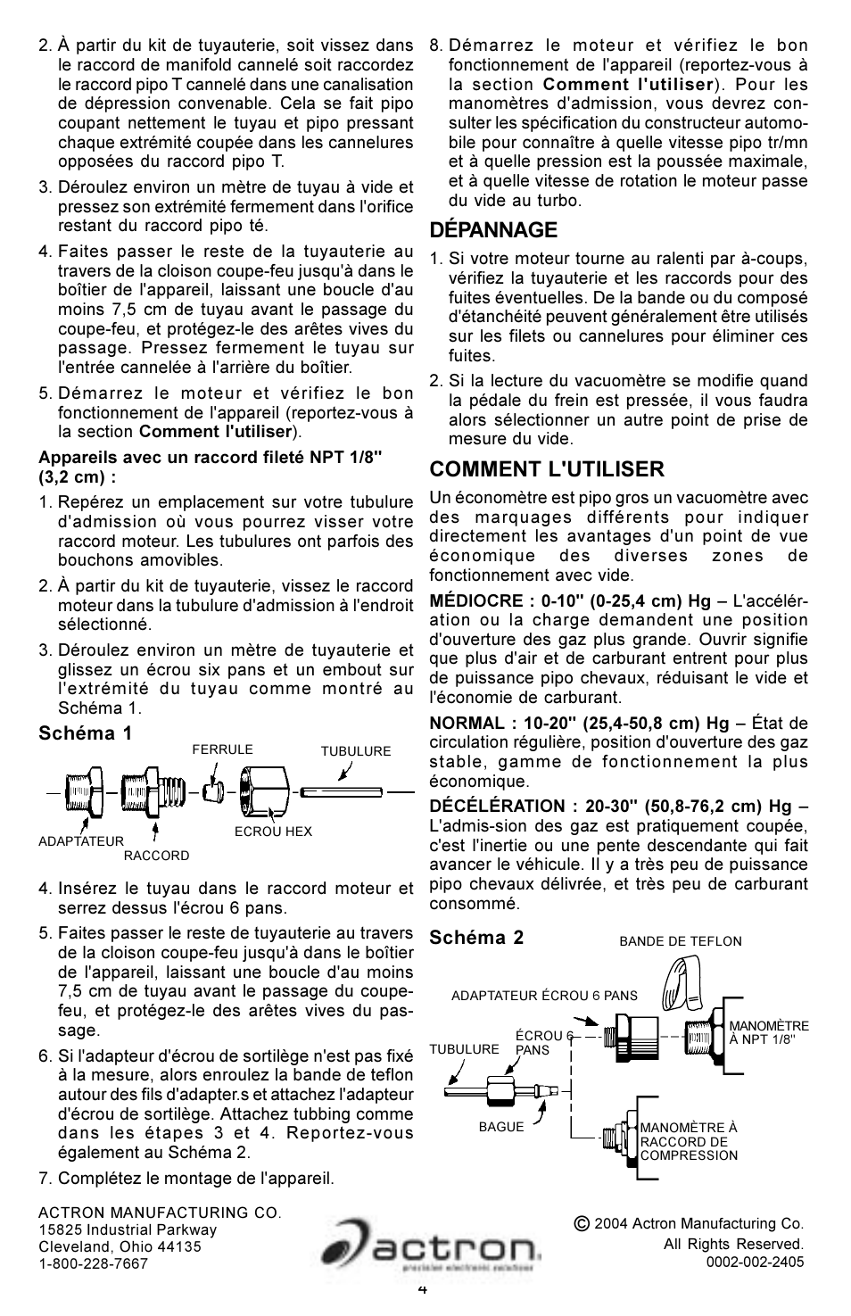 Dépannage, Comment l'utiliser | Actron CP8203 User Manual | Page 4 / 12