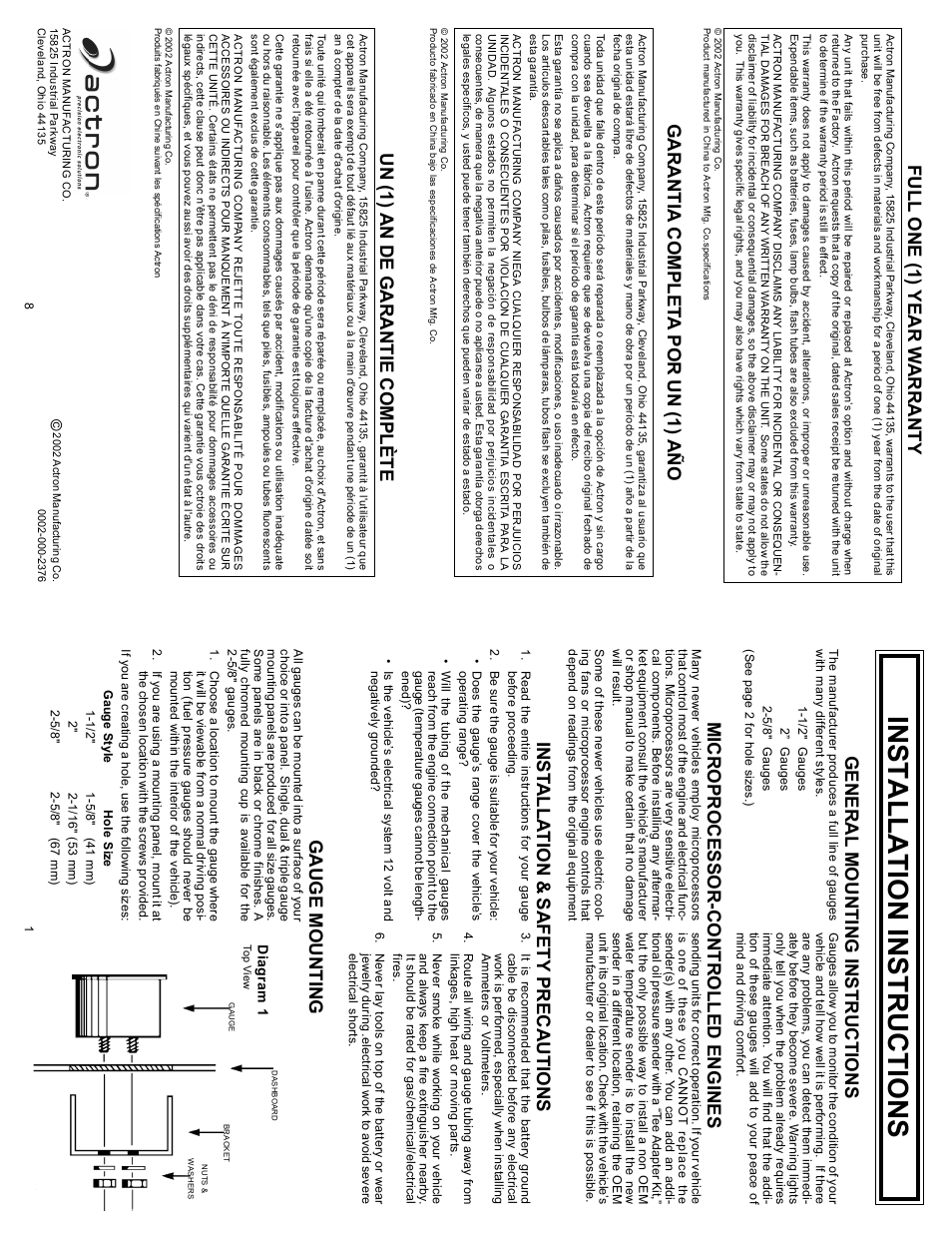 Actron CP7999 User Manual | 4 pages