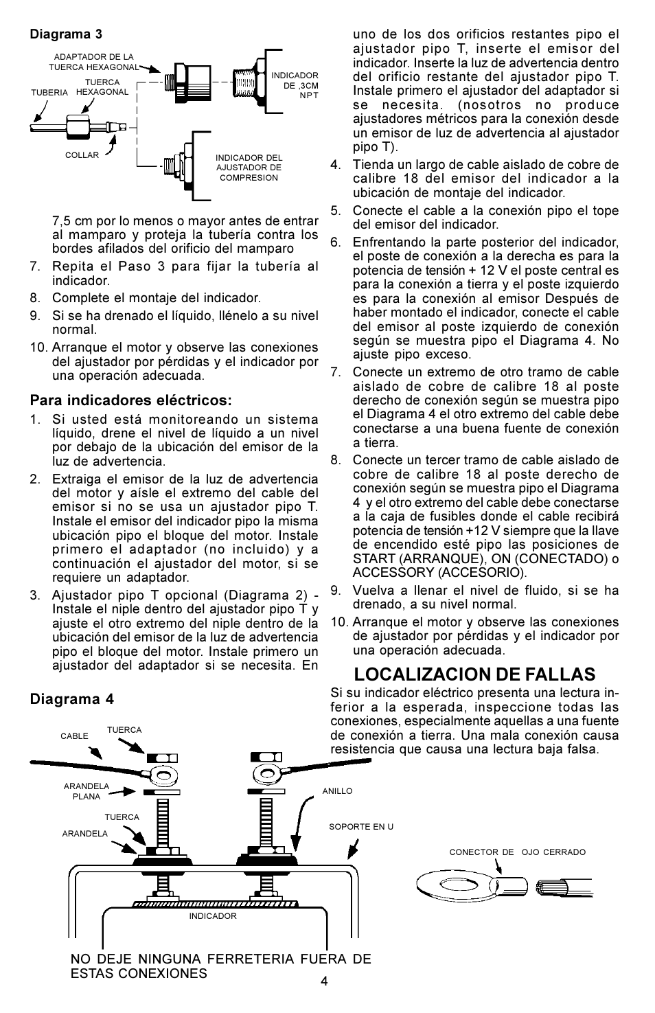 Localizacion de fallas | Actron CP7957 User Manual | Page 4 / 8