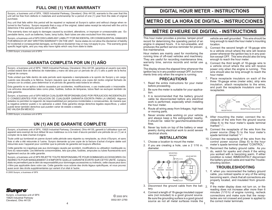 Actron CP7951 User Manual | 2 pages