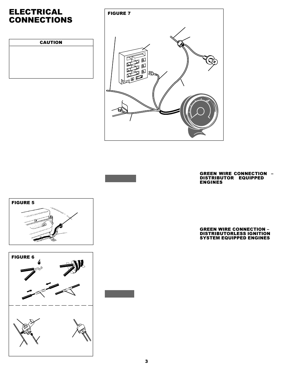 Electrical connections, Green wire connection | Actron CP7911 User Manual | Page 3 / 4
