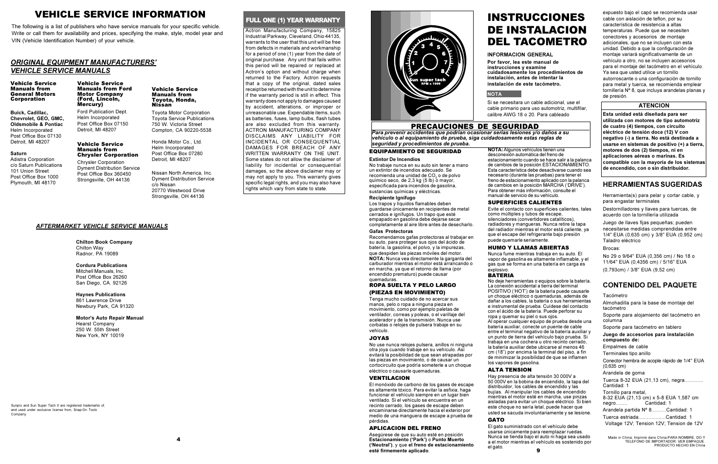 Actron CP7906 User Manual | Page 4 / 6