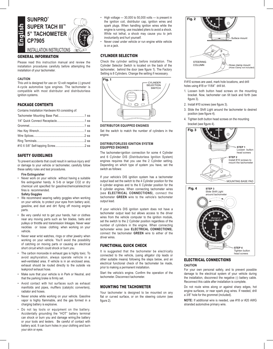 Actron CP7905 User Manual | 2 pages