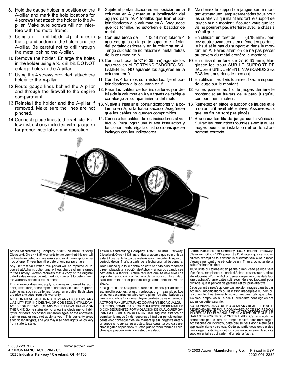 Actron CP7549 User Manual | Page 2 / 2