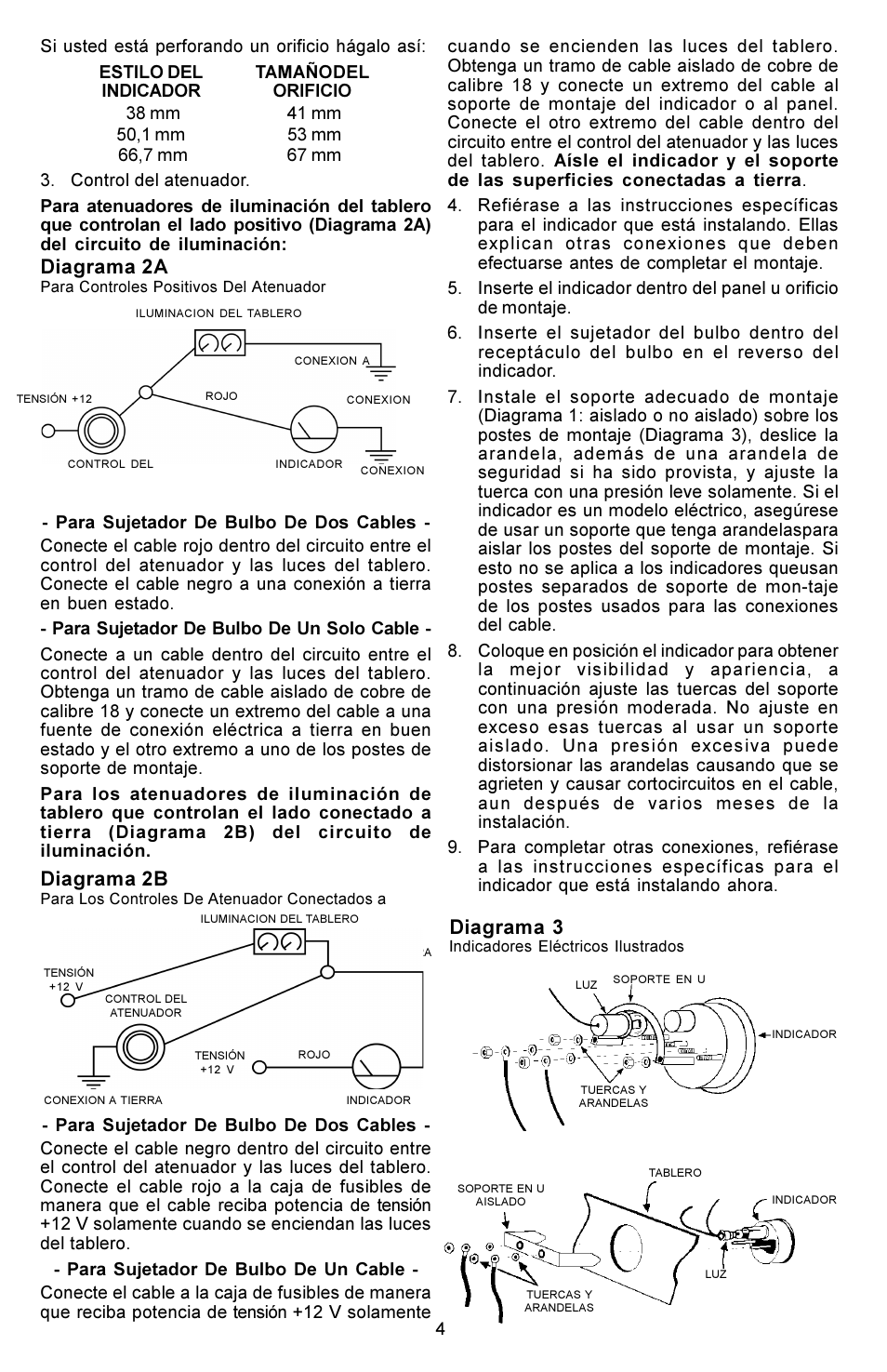 Diagrama 2a, Diagrama 2b, Diagrama 3 | Actron CP7572 User Manual | Page 4 / 8