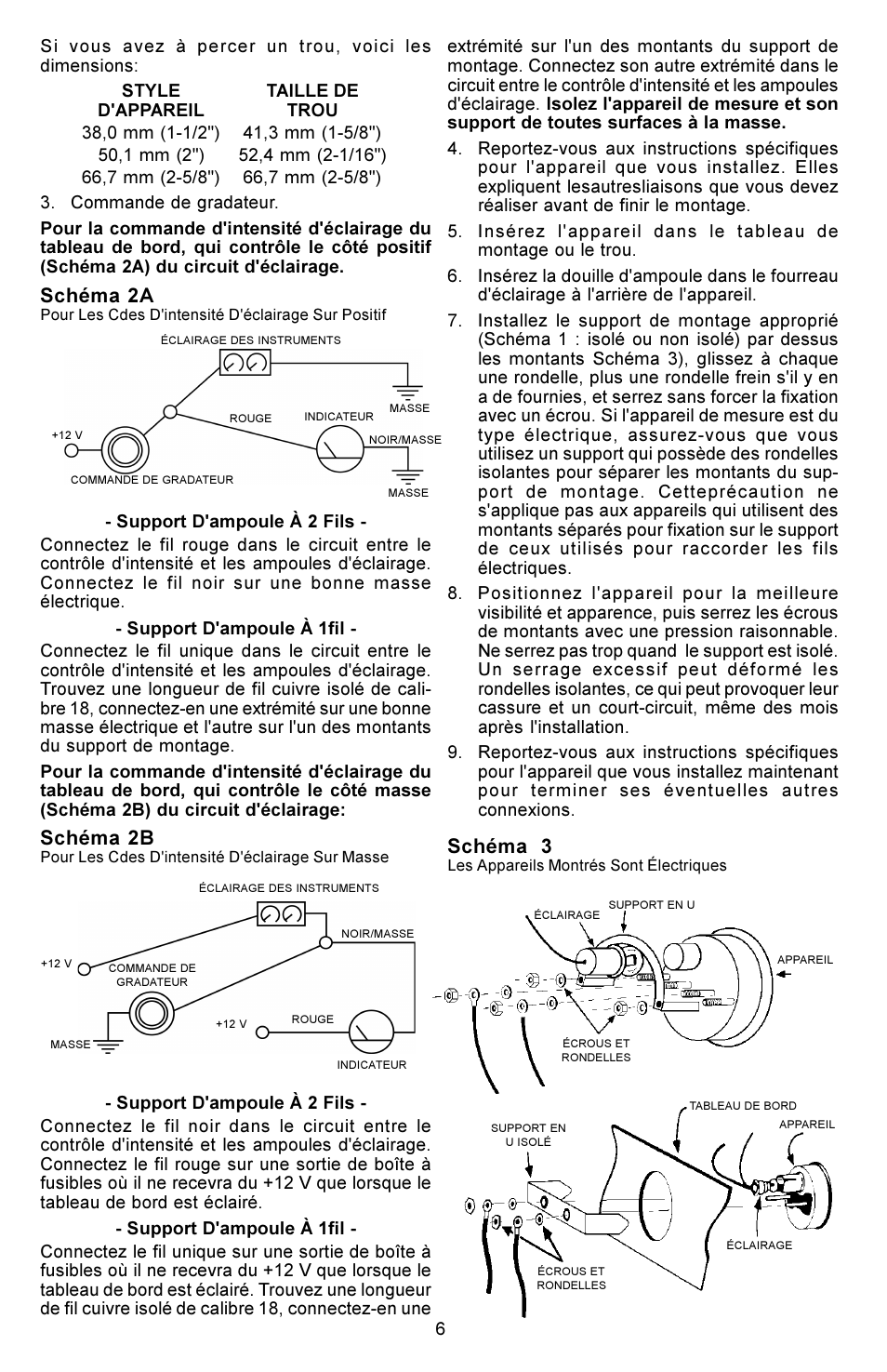 Schéma 2b, Schéma 2a, Schéma 3 | Actron CP7572 User Manual | Page 6 / 8