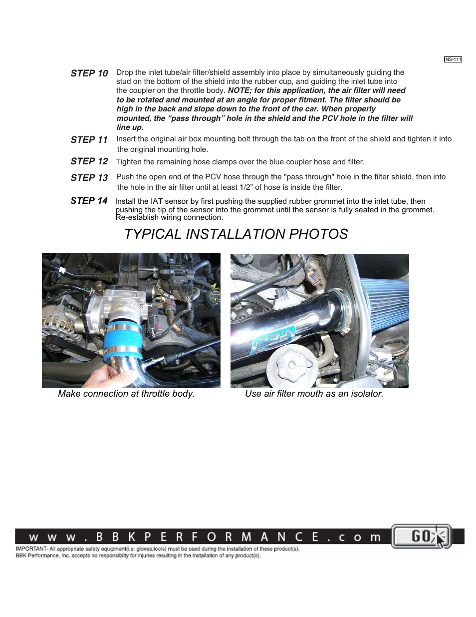 Typical installation photos | BBK Performance 1738 User Manual | Page 2 / 2