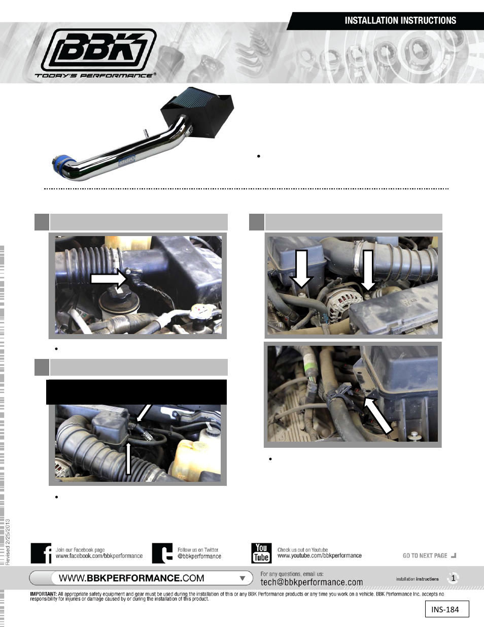 BBK Performance 18315 User Manual | 4 pages