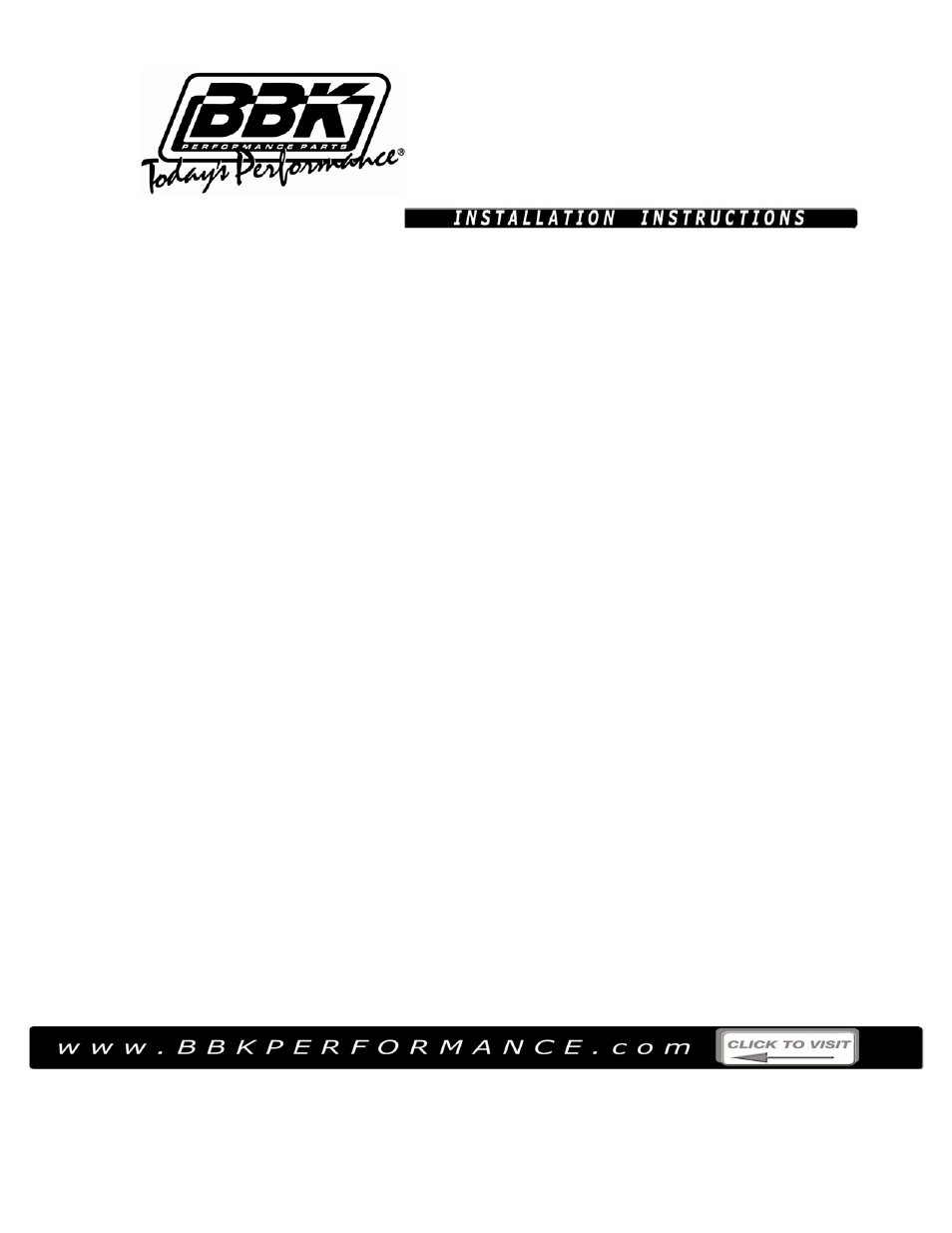 BBK Performance 15310 User Manual | 1 page