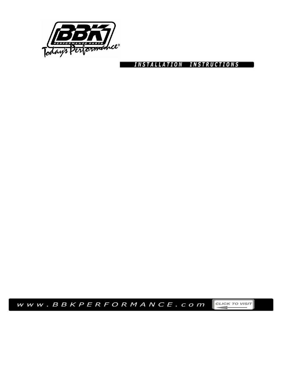 BBK Performance 15680 User Manual | 1 page
