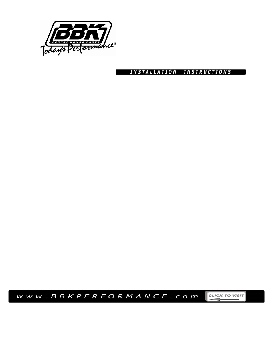 BBK Performance 1622 User Manual | 1 page