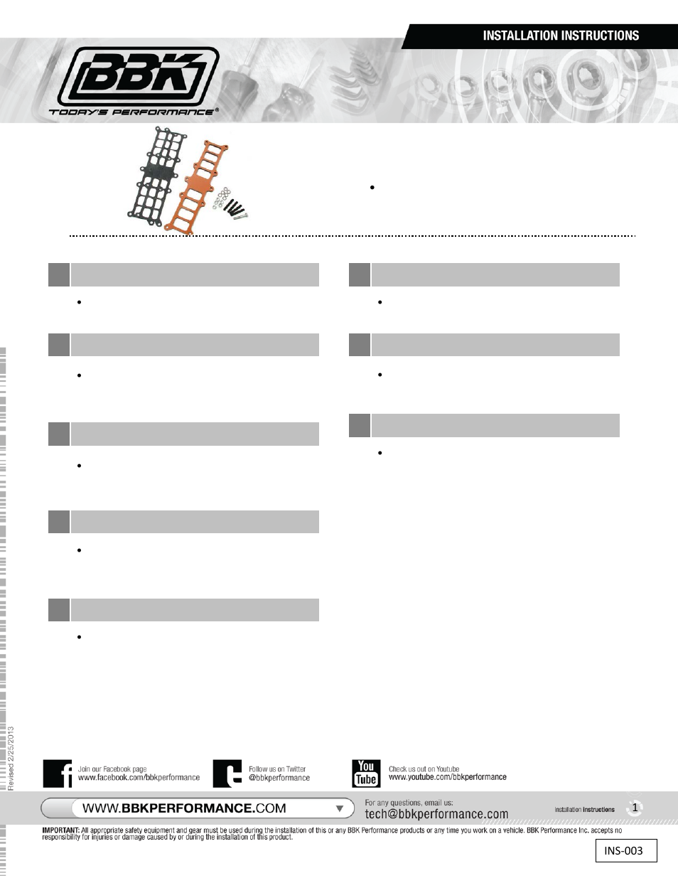 BBK Performance 1508 User Manual | 1 page