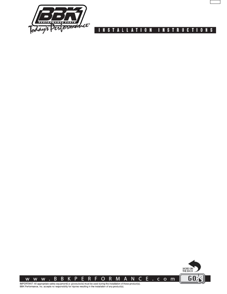 BBK Performance 1722 User Manual | 2 pages