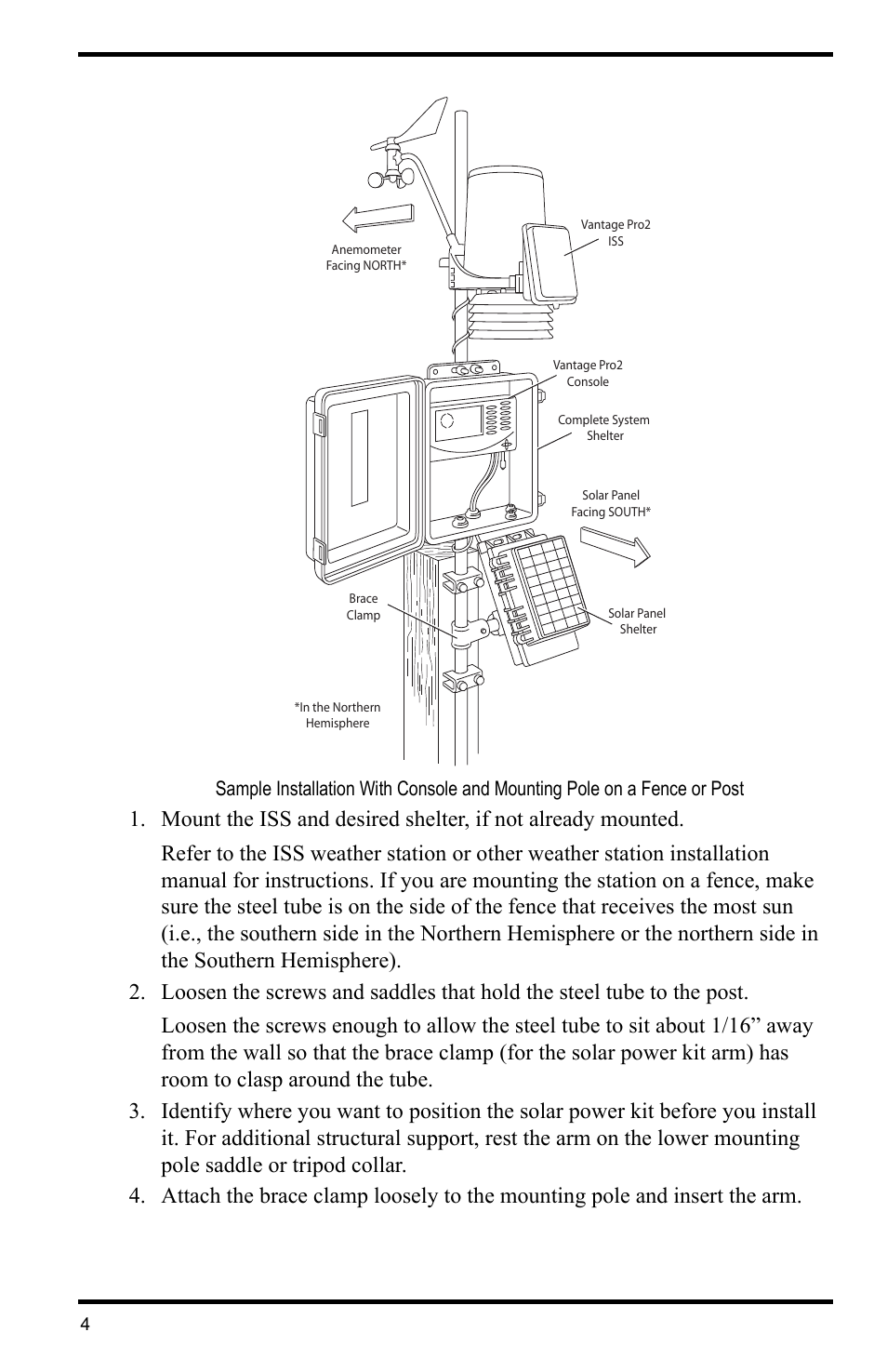 DAVIS Solar Power Kit For Vantage Weather Stations and Envoy8X User Manual | Page 4 / 8