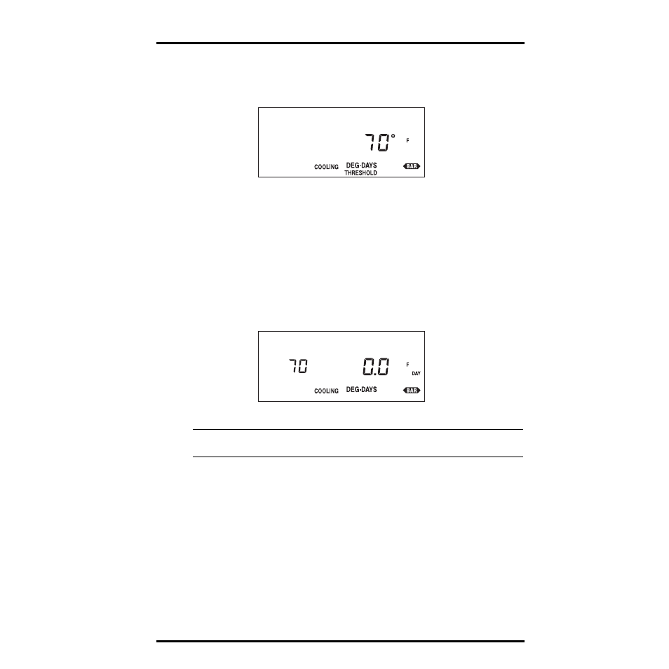 Setting cooling degree-days threshold, Clearing daily cooling degreedays sum | DAVIS Energy EnviroMonitor: Console User Manual | Page 28 / 63