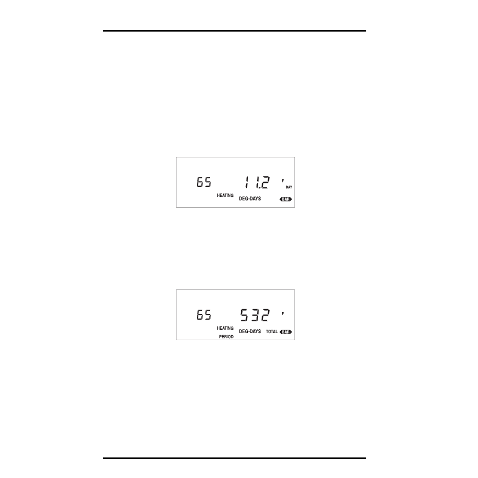 Heating degreedays, Viewing heating degreedays | DAVIS Energy EnviroMonitor: Console User Manual | Page 29 / 63