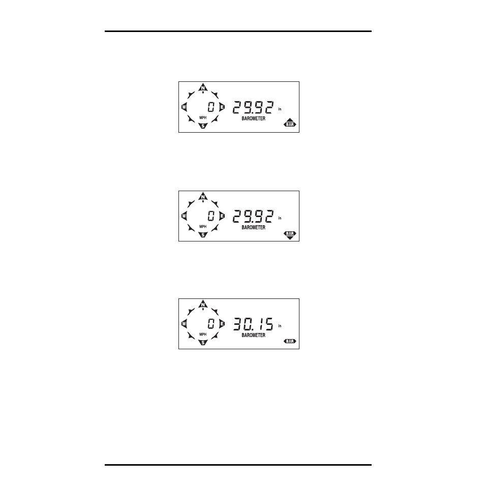 Viewing barometric pressure | DAVIS Energy EnviroMonitor: Console User Manual | Page 43 / 63