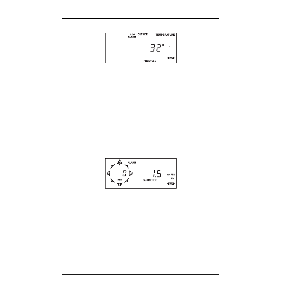 Setting the barometric pressure alarm, Setting the dew-point alarm | DAVIS Energy EnviroMonitor: Console User Manual | Page 55 / 63