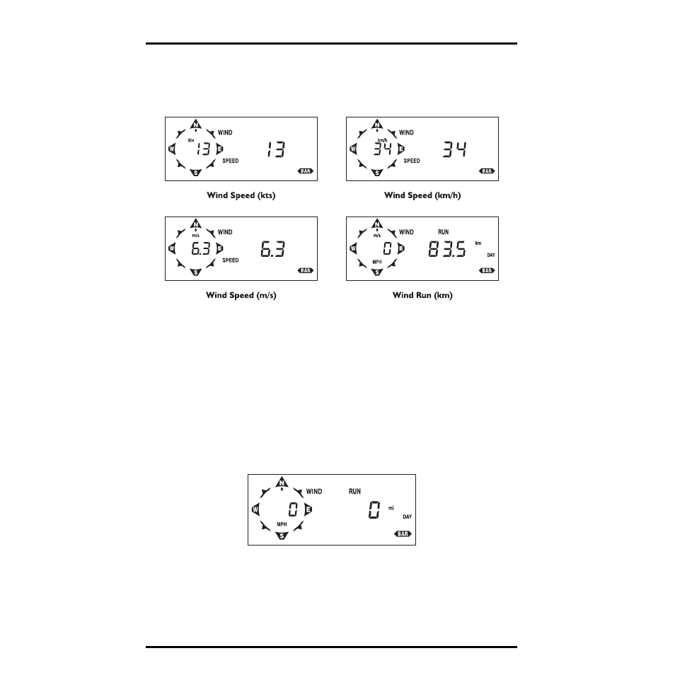 Selecting units of measure, High wind speed, Clearing daily wind run | Alarms | DAVIS GroWeather Console User Manual | Page 37 / 65