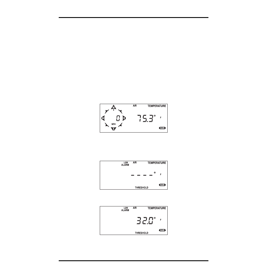 Setting a normal alarm threshold | DAVIS GroWeather Console User Manual | Page 55 / 65