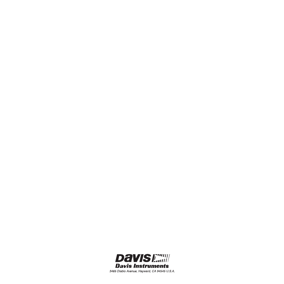 DAVIS GroWeather Console User Manual | Page 65 / 65