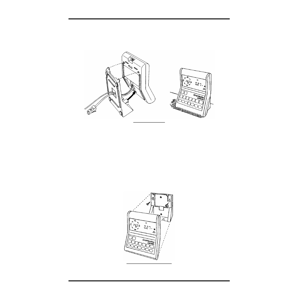 Vertical” orientation, To display the console on a wall | DAVIS GroWeather/EnviroMonitor: Systems Installation User Manual | Page 11 / 24